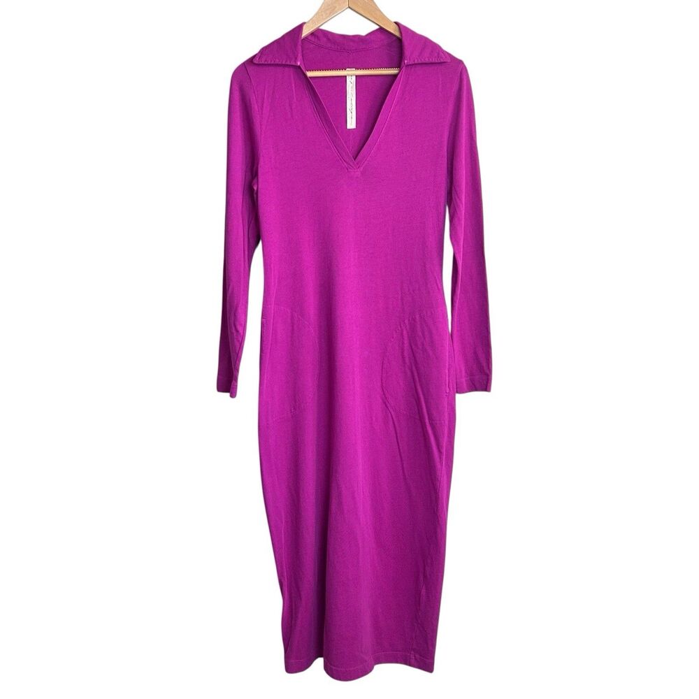 Raquel Allegra Dress Womens 0 XS Pink Midi Collared Resort Pullover Casual USA